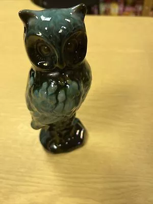 Buy Vintage Blue Mountain Pottery Figurine ~ Owl ~ Green Glaze ~ Excellent • 15£