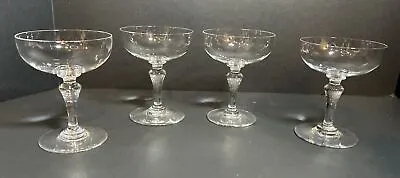 Buy 4 Baccarat French Crystal Champagne Sherbert/Coupe Glasses, Normandie Pattern • 161.17£