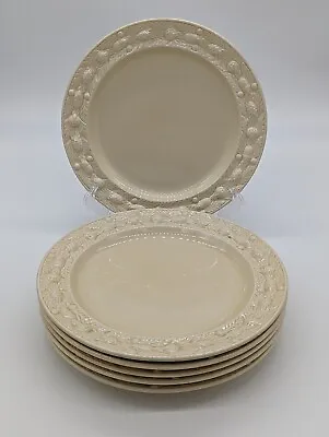 Buy Antique Six Adams China Della Robia Cream Dinner Plates Titian Ware Crazing • 23.58£