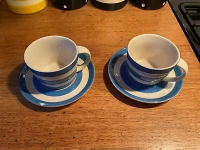 Buy TG Green Cornishware Cup And Saucer X2 Read Description • 15£