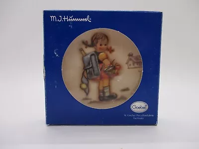 Buy Vintage Hummel Goebel Miniature 8cm Porcelain Plate #1164 'School Girl' • 5£