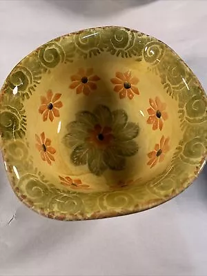 Buy Italian ARS Hand Painted 6 Inch Tuscan Art Pottery Floral Bowl. Each One Unique • 17.08£