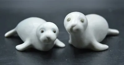 Buy Otagiri Pair Of Baby Seals Pale Gray Mint With Label • 14.40£