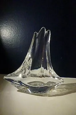 Buy  French Daum Art Crystal Glass  -  Small Sailing Boat  -  Signed - Pristine Cond • 49.95£