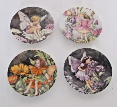Buy 4 Royal Worcester Porcelain Flower Fairies 9.5cm Miniature Plates • 18£