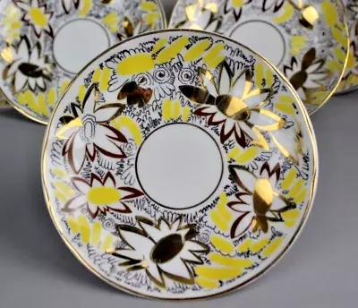 Buy Vintage Soviet Porcelain Saucer LFZ Imperial Lomonosov Gold USSR • 17.21£