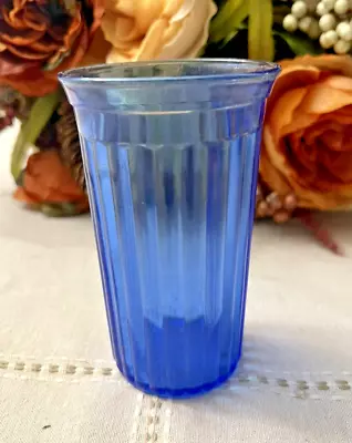 Buy Hazel Atlas Glass Co. Aurora Cobalt Blue 10-Ounce Flat Beverage Tumbler • 11.53£