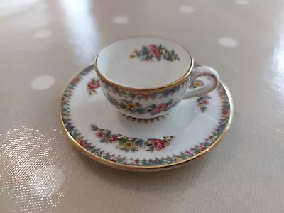 Buy Coalport Porcelain China Miniature Cup & Small Plate, Ming Rose Pattern • 4.99£