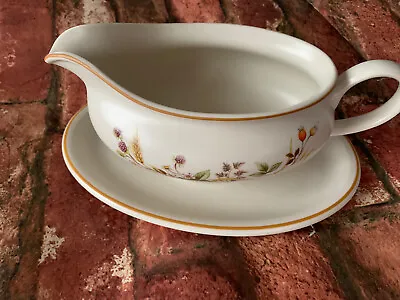 Buy Vintage St Michael M&s Harvest  Gravy Boat & Stand Oven To Table Stoneware Uk • 9.99£