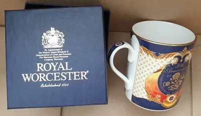 Buy Royal Worcester Bone China Mug 50th Anniversary Coronation Queen Elizabeth  2003 • 20£