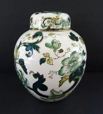 Buy Antique Mason's England Patent Ironstone China Chartreuse Ginger Jar With Lid 7  • 38.37£