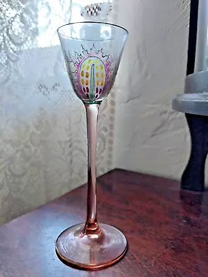 Buy Theresienthal Meyrs Neffe 5 1/8  Art Nouveau Glass Cordial Enameled Flowers Mint • 142.51£