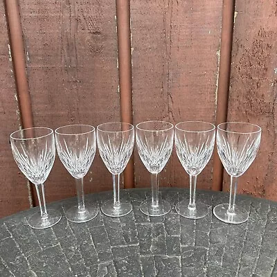 Buy Set Of 6 Waterford Crystal Carina 10oz Water Goblet Wine Glasses 7 1/8” Vtg EUC • 223.81£