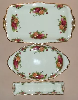 Buy Royal Albert Old Country Roses Sandwich, Regal & Mint Trays, English, Excellent • 22.95£