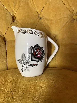 Buy VTG.  Lord Nelson Pottery England  51/4” Pitcher Black Rose Gold Crackle Glass • 6.64£