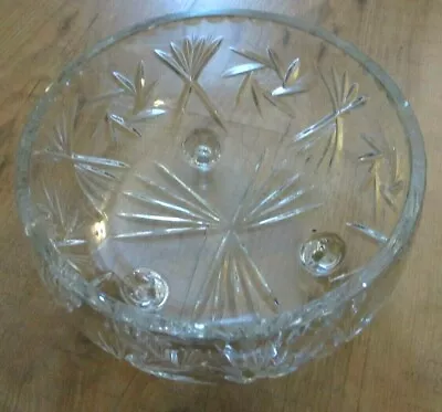 Buy Vintage Lead Crystal / Cut Glass Clear Bowl  • 24.99£