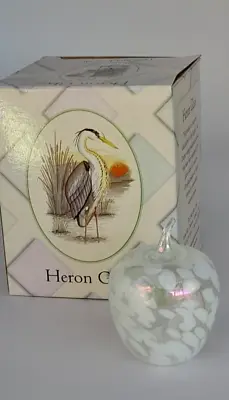 Buy Heron Glass Solid White Apple - 6cm - Hand Crafted In Cumbria - Gift Box • 25£