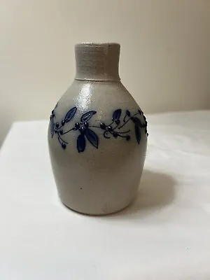 Buy Salmon Falls Salt Glaze Stoneware Blueberry Vines Vase 6.5 In 19.00 • 24.65£