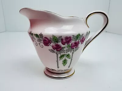 Buy Vintage Tuscan Fine English Bone China Creamer Pink Rose Vine Pattern Marked • 19.20£