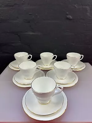 Buy 6 X Duchess White And Gold Tea Trios Cups Saucers Side Plates Last Set Available • 34.99£