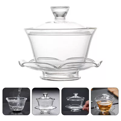 Buy Elegant Chinese Tea Set With Vintage Glass Bowls And Kung Fu Porcelain Mugs • 13.99£