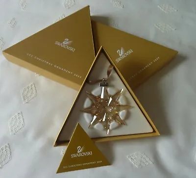Buy Genuine Swarovski Scs Christmas Annual Edition 2009 Gold Large Star Nib • 74.99£