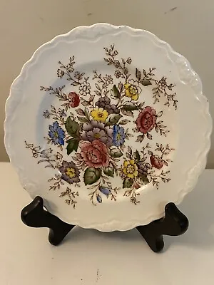 Buy Vintage Crown Ducal Ware Wilmslow England Hand Coloured 6” Dessert Plate Flowers • 7.58£