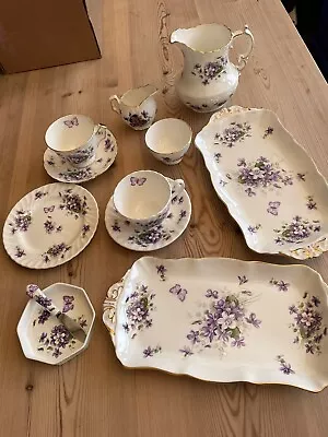 Buy Aynsley Wild Violets China Tea Set Job Lot Unused New Condition • 22£