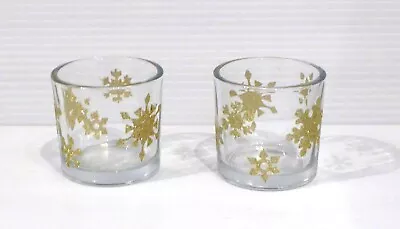Buy Pair Of Pretty Decorated Glass Tea Light / Candle Holders • 6£