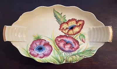 Buy Art Deco 1930s Carlton Ware ‘Iceland Poppy’ Serving Bowl - 31cm - Some Defects • 4.50£