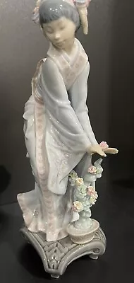 Buy Vintage Lladro Figurine  Mayumi  Japanese Girl Tending To Flowers #1449 Geisha • 187.70£