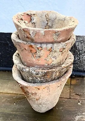 Buy Antique French 19th Century Resin Pots Terracotta Flowers Paintbrushes Decor • 18£