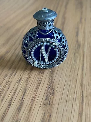 Buy Vintage, Blue Antique Perfume Bottle, Initial N • 20£