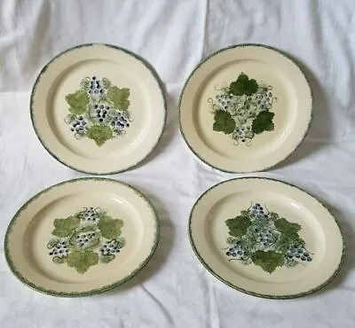 Buy ❀ڿڰۣ❀ POOLE POTTERY Set Of Four VINEYARD TRADITION Ceramic DINNER PLATES ❀ڿڰۣ❀ • 79.99£