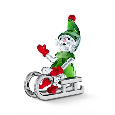 Buy Swarovski Crystal Adorable   Santa’s Elf On Sleigh  5533947 Retired  Free Post • 85£