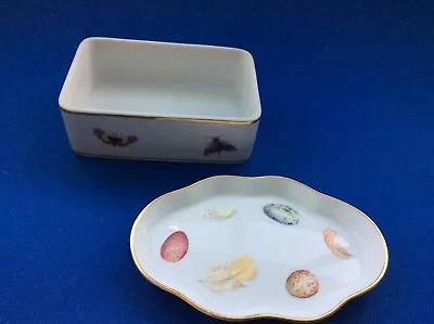 Buy 2 Pin Dishes - Present Company - Eggs  + Feathers + Herend Hungary - Butterflys • 11.99£