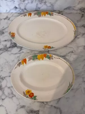 Buy Two Serving Plates. Myott Staffordshire, England; 1 Large, 1 Small • 4£
