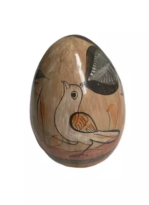 Buy Tonala Mexican Pottery Easter Egg Bird Hand Painted Folk Art Figure • 17£