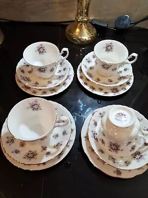 Buy Sweet Violets Vintage  Cup And Saucers • 23£