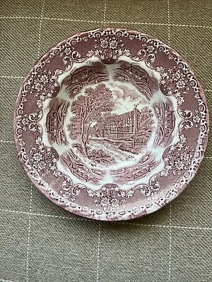 Buy W.H.Grindley English Country Inns The Talbot Pink/Red Breakfast/Plate/ Bowl 9  • 5£