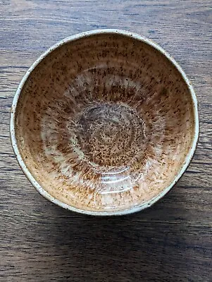 Buy Studio Pottery Ceramic Bowl Wood / Cork Effect Glaze Brown Handmade Approx. 7   • 14.95£