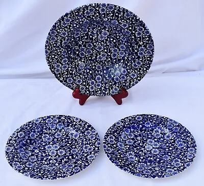 Buy Queen's China - CALICO BLUE - 3 Piece Set - SOUP BOWL, 2 BREAD & BUTTER PLATES • 65.98£