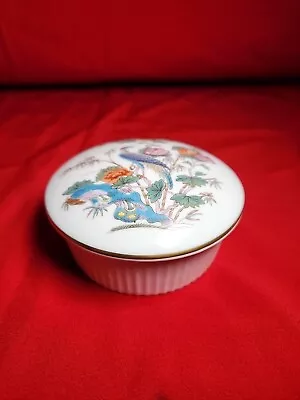 Buy Vintage Wedgwood Bone China Kutani Crane Trinket Box Dish With Lid Collectable  • 11.99£
