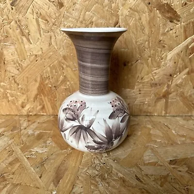 Buy Vintage Jersey Studio Pottery Retro Hand Painted Globe Vase Pink Brown 14.5cm • 4.99£
