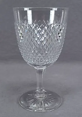 Buy Antique French Cut Diamond Point Pattern Crystal Water Goblet Circa 1860s • 82.04£