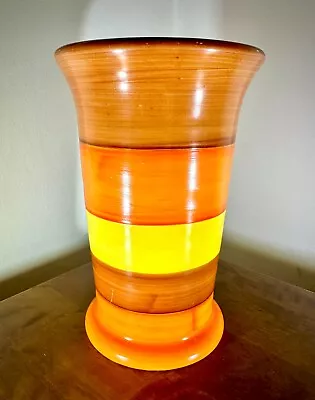 Buy Crown Ducal Ware Vase Art Deco 1930s Vibrant Orange 16cm Stunning • 25£