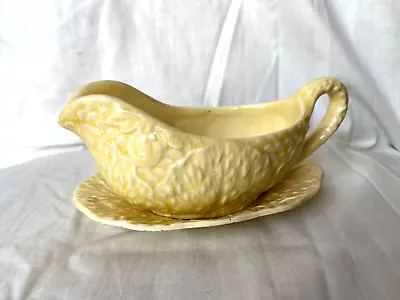 Buy VINTAGE CARLTONWARE Yellow SAUCE BOAT WITH SAUCER Gravy Boat • 5£