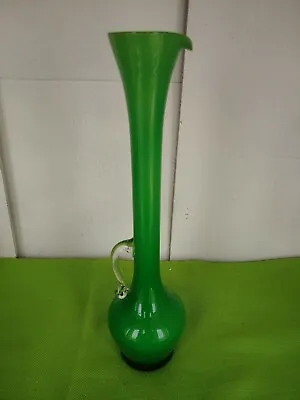 Buy 12” Tall Vintage Green Vase ? 40’s -50’s.f1 • 17.94£