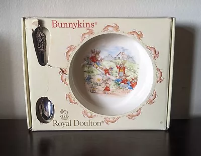 Buy Royal Doulton Bunnykins Nursery Set Bone China Bowl & Spoon Vintage 1988  • 11.38£