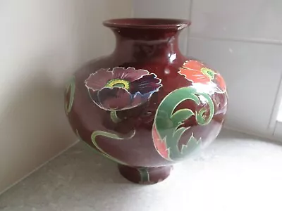 Buy Art Nouveau Austrian Hand Decorated Vase - Poppy Flowers  Julius Dressler C.1905 • 29.99£